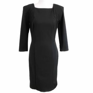 Rinascimento X GENERATION BLACK 3/4 SLEEVE STRETCH SHEATH BODYCON DRESS - L